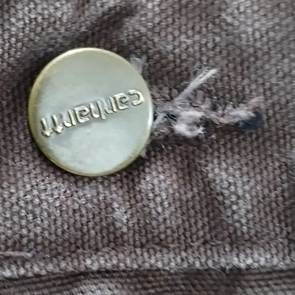 Vintage Carhartt B11 Dark Brown Duck Work Pants 33x30 Dungaree Fit - Picture 4 of 10